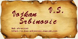 Vojkan Srbinović vizit kartica